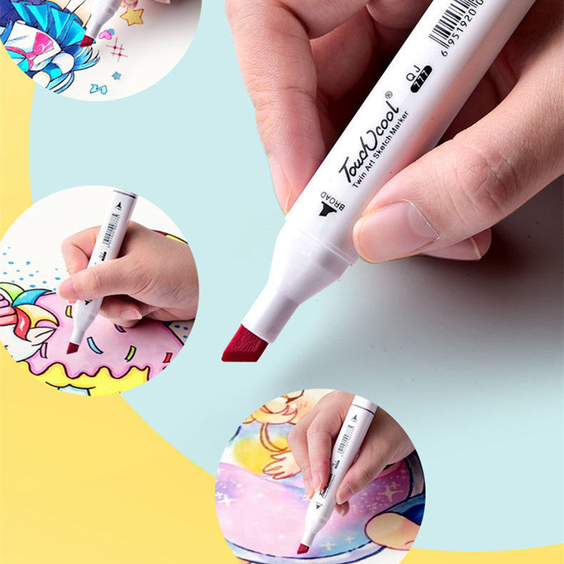 Color Pen Set Box Mark Watercolor Pen Double-headed Watercolor Pen
